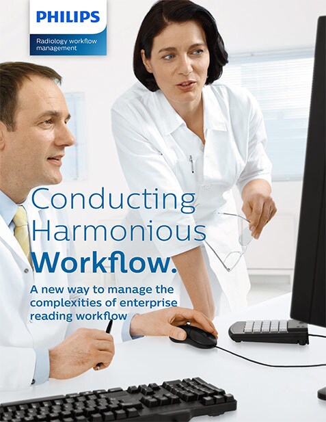 Folheto do Philips Radiology Workflow Orchestrator para a leitura de imagens diagnósticas (download .pdf)