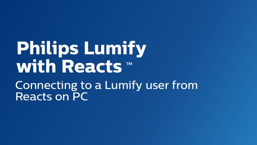 Como conectar-se ao formulário de usuário Lumify do Reacts no PC