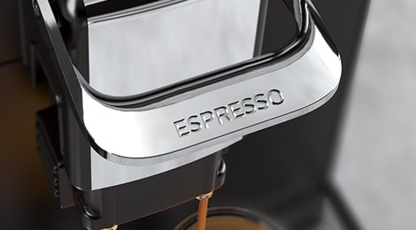 Café filtrado e café espresso em uma máquina da Philips