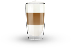 Uma xícara de café latte macchiato