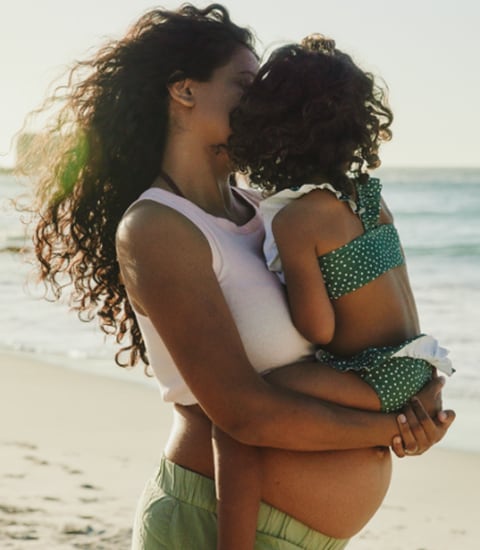 Woman and Child on Beach
